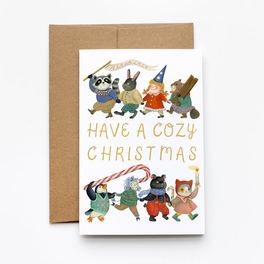 cozy pals | Holiday Card + Envelope