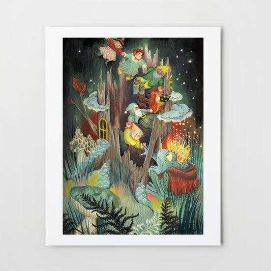 log gnomes | Giclée Art Print