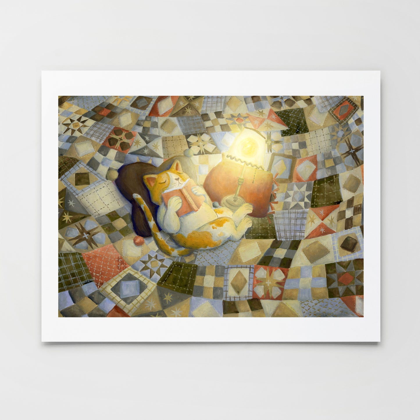 patchwork cat | Giclée Art Print