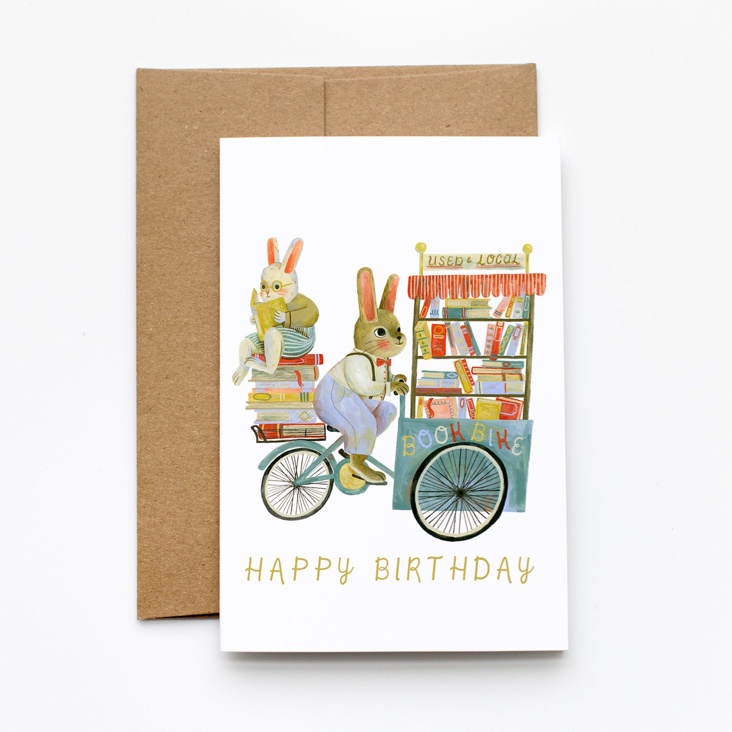 book bike birthday | Card + Envelope