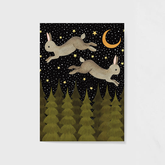 midnight hare | 5x7 Giclée Art Print