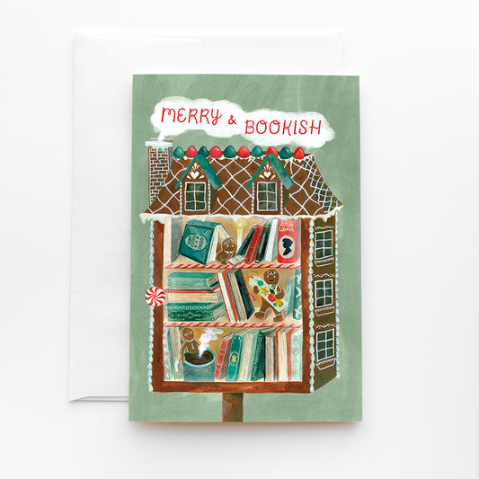 merry & bookish | Holiday Card + Envelope