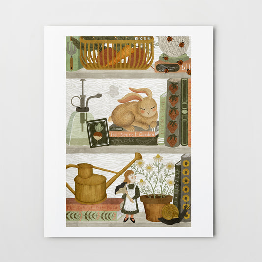 gardener's bookshelf | Giclée Art Print