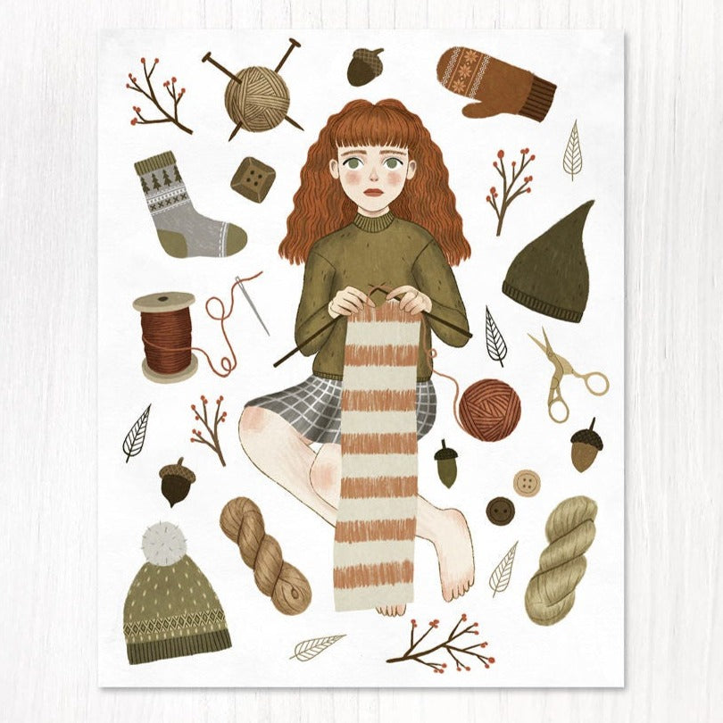 forest knitting | Mini Print