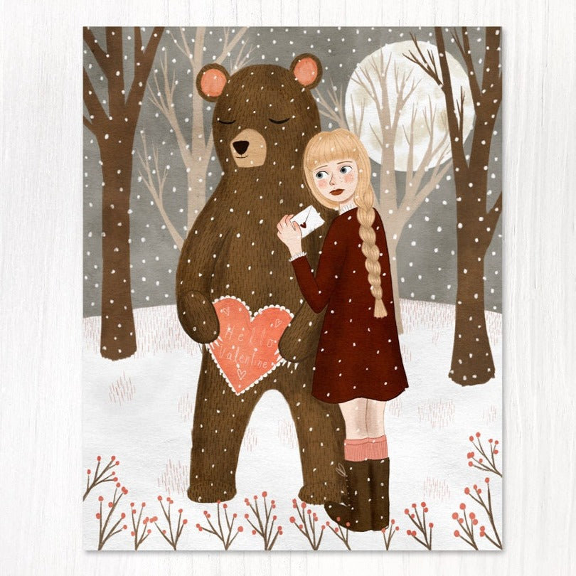 valentine bear | Mini Print