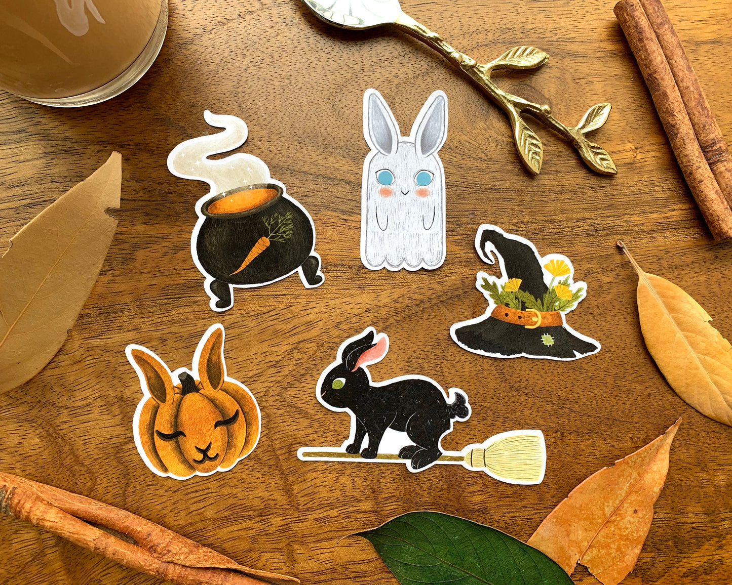 a rabbit's october sticker set