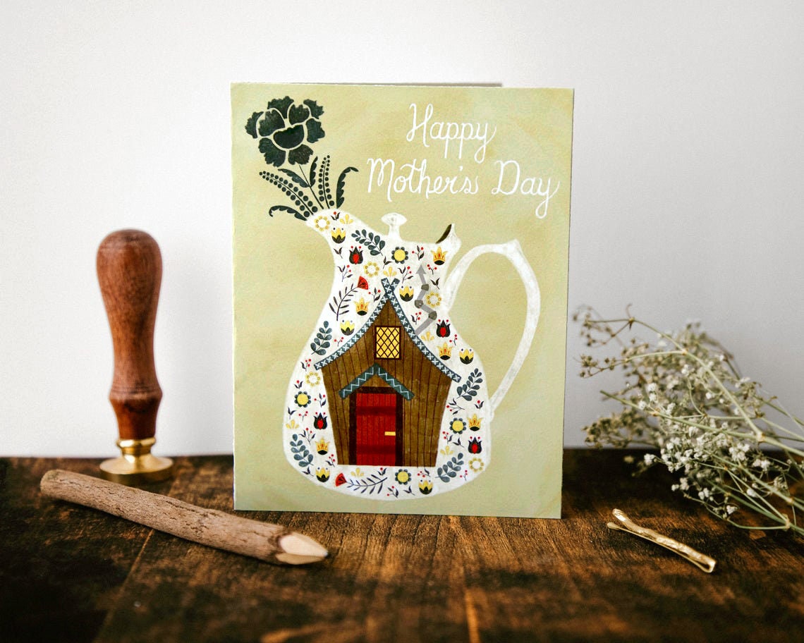 floral cottage | Mother's Day Card + Envelope