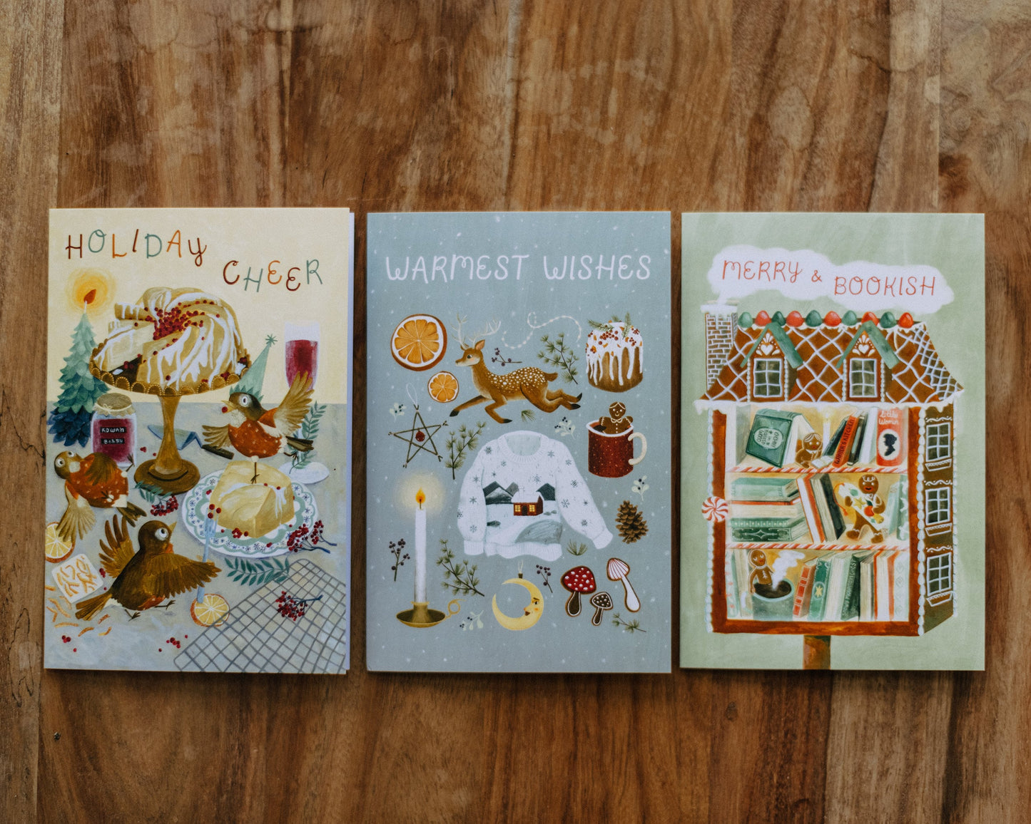 set of three | Holiday Cards + Envelopes