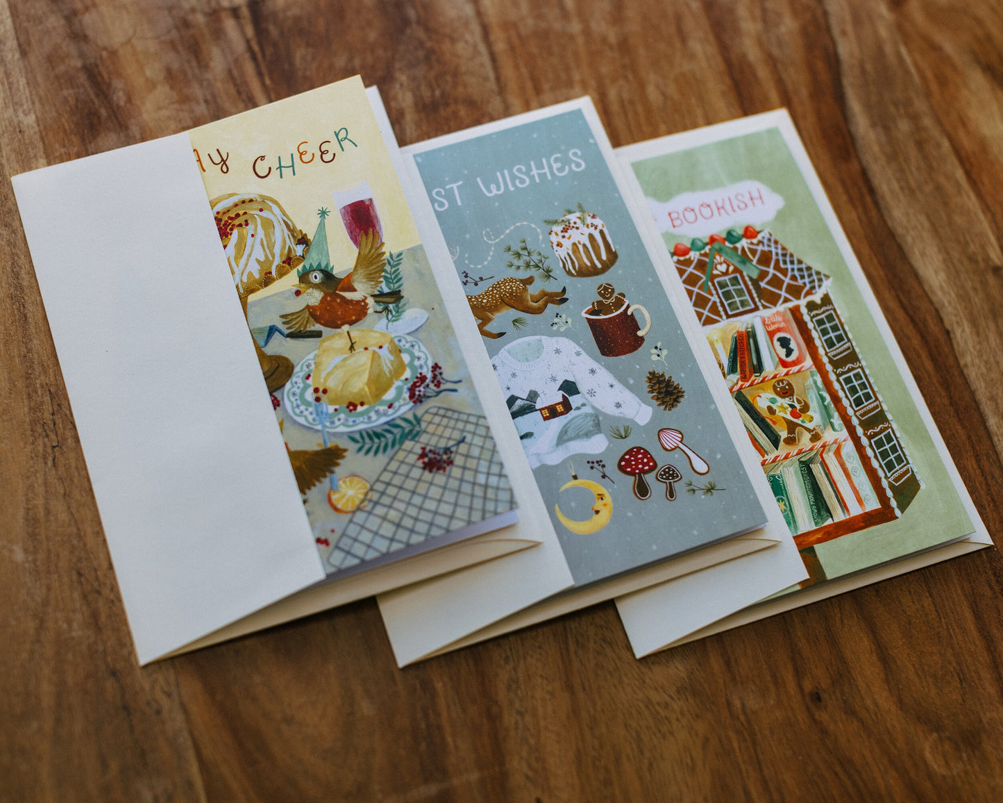 set of three | Holiday Cards + Envelopes