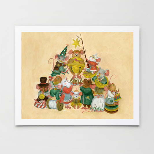 mousy carollers | Giclée Art Print