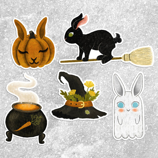 a rabbit's october sticker set